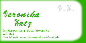 veronika watz business card